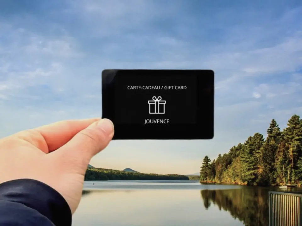 Carte-cadeau Jouvence devant lac et forêt